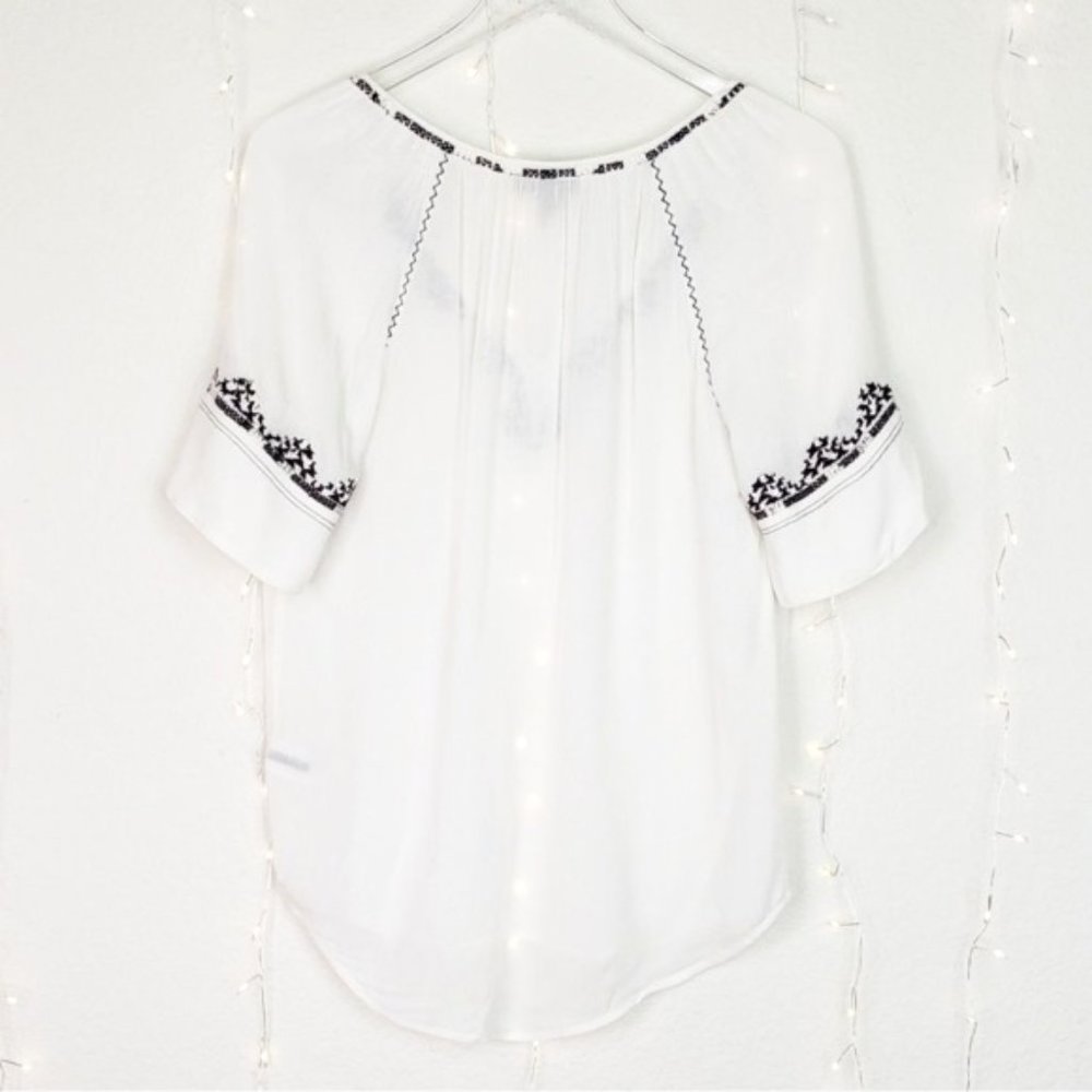 PAIGE Chessa Flowy Bohemian Embroidered Blouse XS - Picture 5 of 7